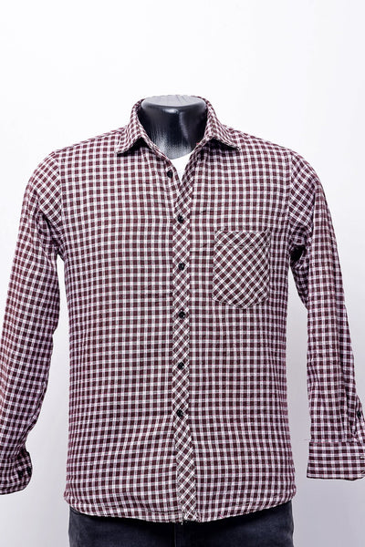 button-up flannel shirt with fur lining - 3-FTY