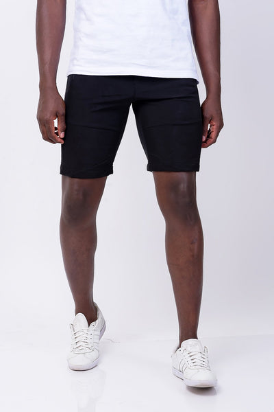 solid black shorts with zipped pockets - 3-FTY