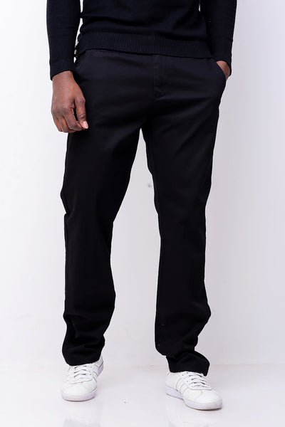 essential casual pants in black - 3-FTY